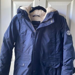Lands End Boys Parka Navy large 10-12